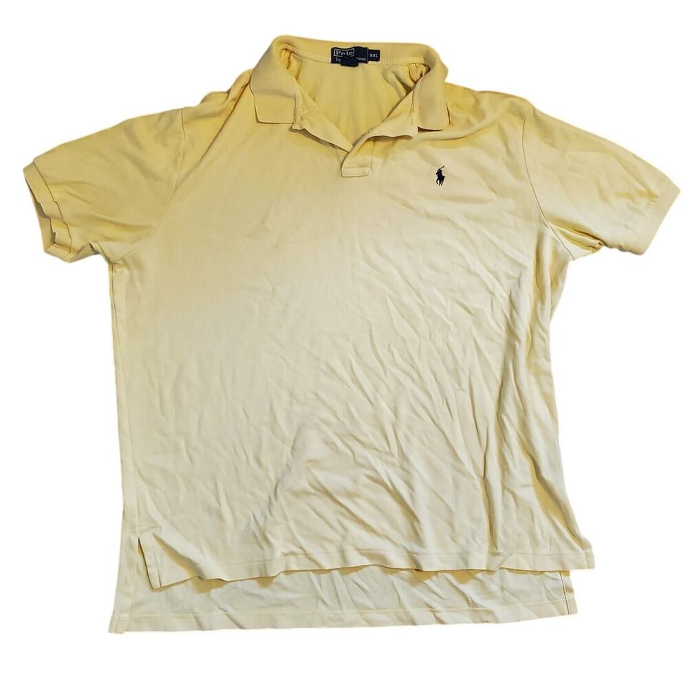 Polo Ralph Lauren Pastel Yellow 100% Polo Shirt Men's Size XXL